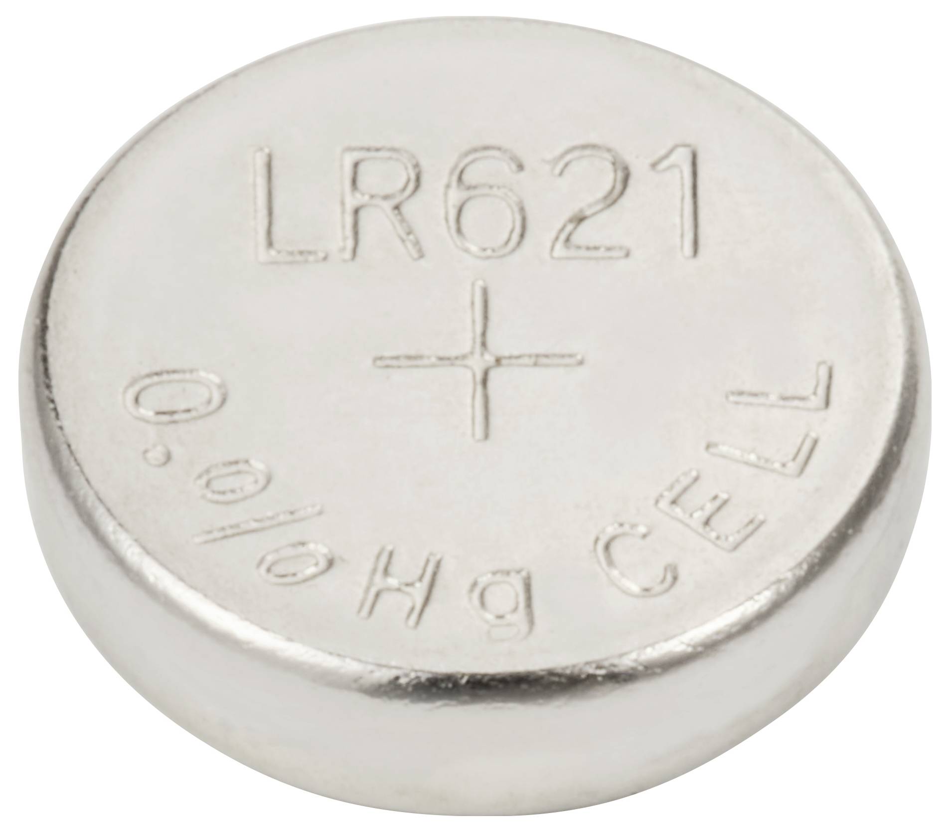 Bateria guzikowa z napisem LR621, 0% Hg CELL.
