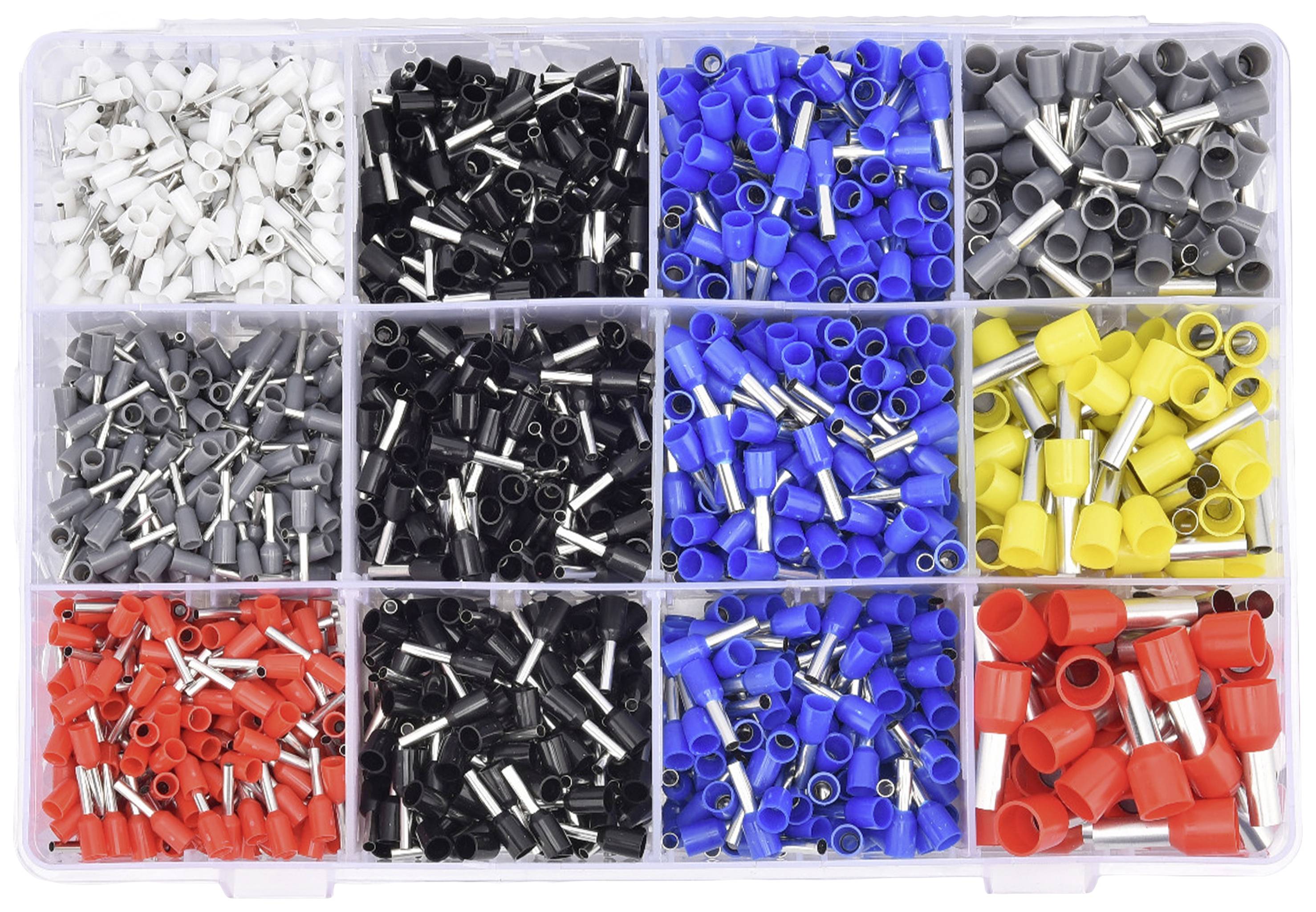 TRU COMPONENTS TC-12888372 T23C001 Комплект трубчастих клем, частково ізольований, 0,5 мм² x 12 мм, 1800 шт.