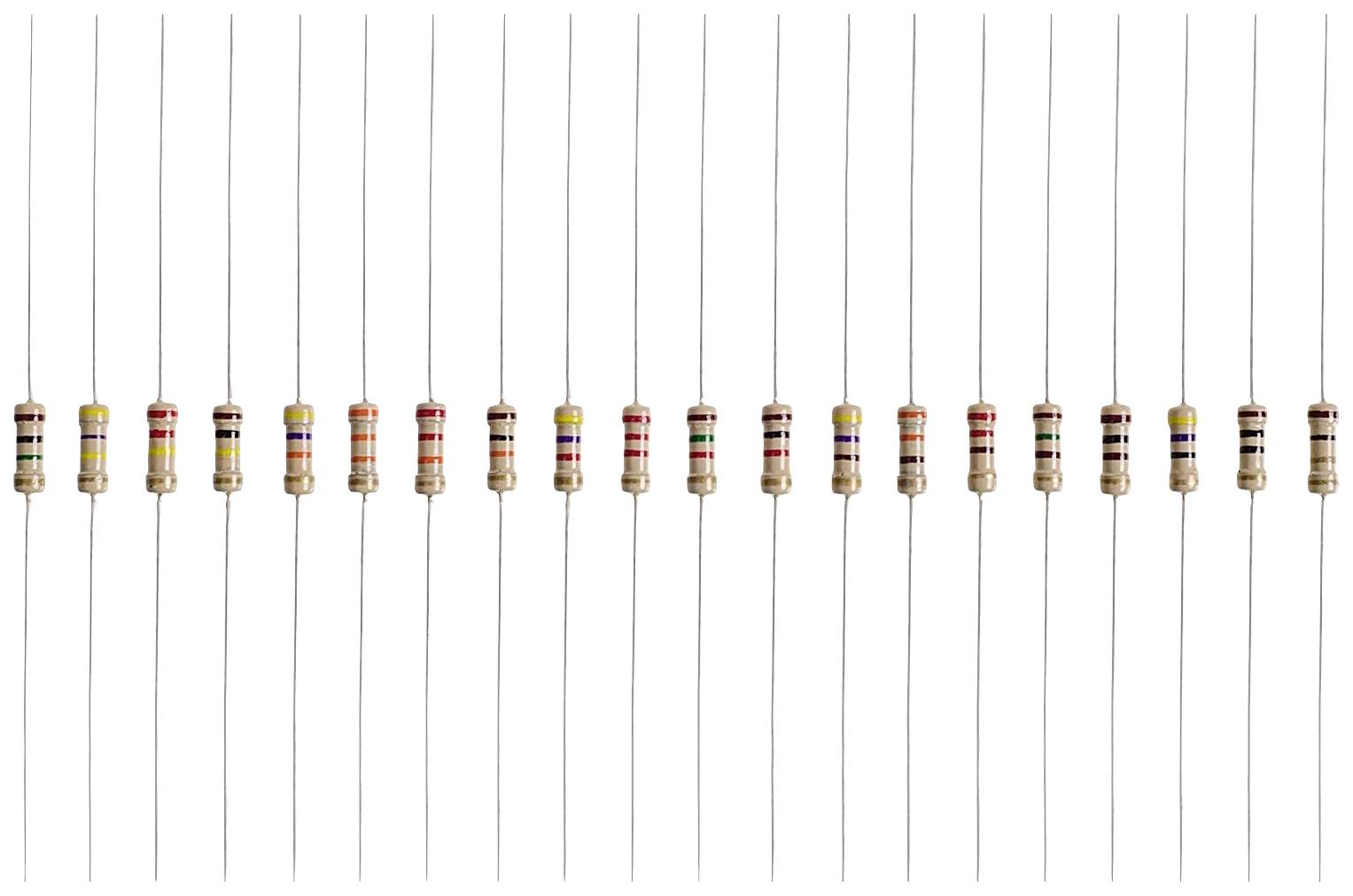 Комплект вуглецевих плівкових резисторів TRU COMPONENTS TC-12888488 T22P105, осьовий, THD 0,5 Вт 5% 500 шт.