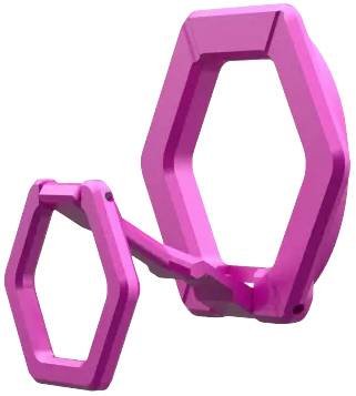 Rosa, sześciokątna rzeźba metalowa składająca się z dwóch połączonych sześciokątów wyrastających z ściany.