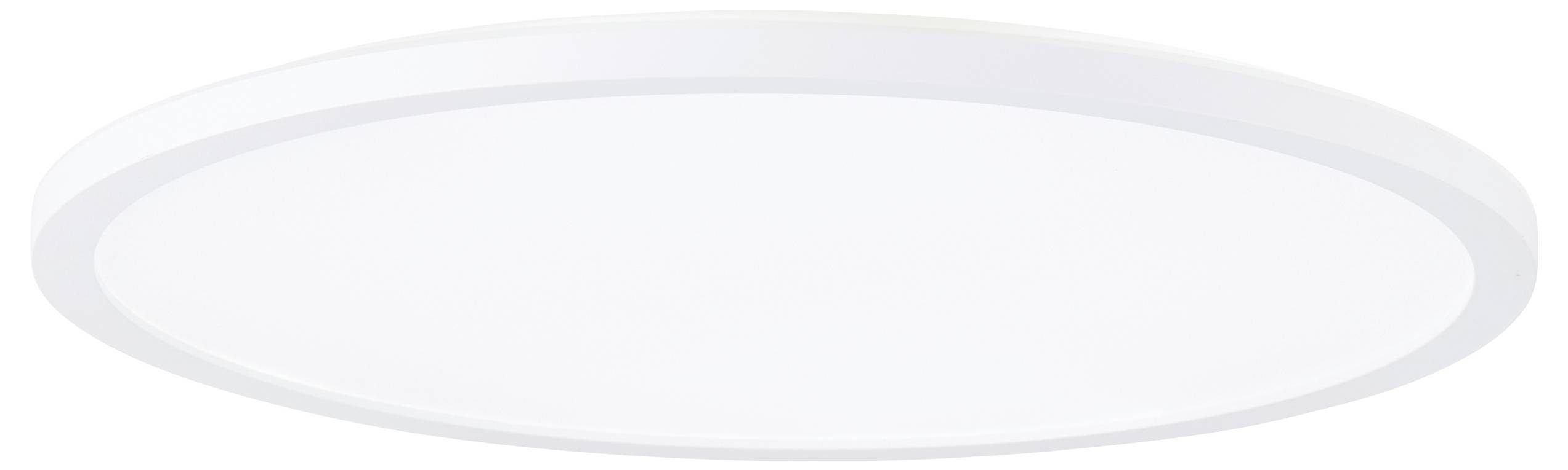 Okrągła, płaska lampa sufitowa LED w kolorze białym, idealna do nowoczesnych wnętrz mieszkalnych.