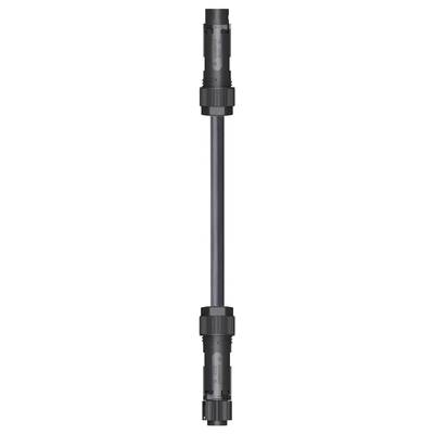 Czarny cylindryczny element z prążkowanymi końcówkami, prawdopodobnie techniczny element łączący lub adapter.