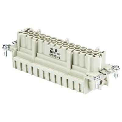 Przemysłowy złącz ABB w kolorze beżowym, z wieloma otworami przyłączeniowymi, przeznaczony do instalacji elektrycznych.