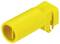 Żółty, izolowany przepust kablowy. Odpowiedni do ochrony połączeń kablowych przed wpływami środowiskowymi.