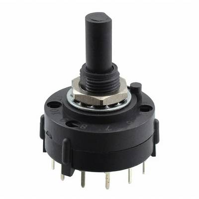 C & K Switches A11005RNCQ Rotary-Switch A Series Przełącznik obrotowy 125 V/AC, 125 V/DC 2.5 A Pozycje przełączenia 10 1-0