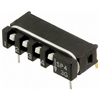 C & K Switches SPA04AB DIP Switch SP Series Przełącznik typu DIP Ilość styków 4 1 szt. tuba-0
