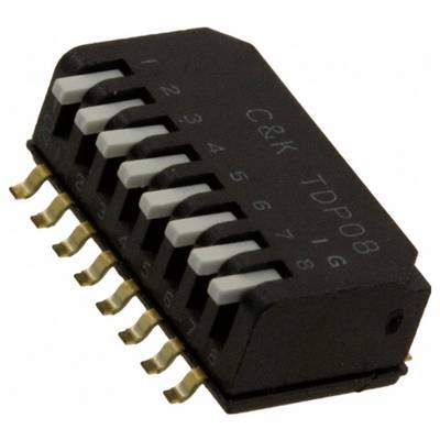 C & K Switches TDP08H1SBD1 DIP Switch TDP Series Przełącznik typu DIP Ilość styków 8 1 szt. tuba-0