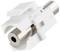 Biały wtyk F do połączeń koncentrycznych, nadający się do montażu ściennego, izolujący kabel dla wydajnego przesyłu sygnału.