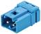 Niebieski wtyk elektryczny z dwoma stykami, o prostokątnym kształcie, z oznaczeniem 'GT5-1S'. Odpowiedni do połączeń elektronicznych.