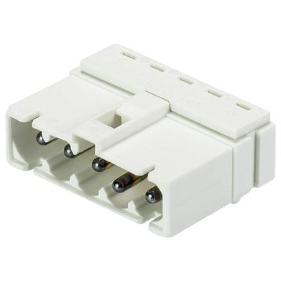 Biały elektryczny złącze wtykowe z wieloma stykami, odpowiednie do połączeń kablowych w urządzeniach elektronicznych.