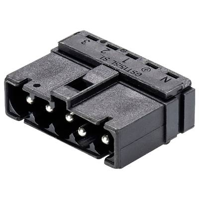 Czterowtykowy złącze elektryczne w kolorze czarnym, odpowiednie do połączeń elektronicznych.