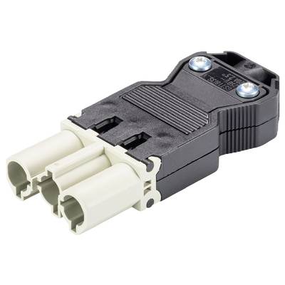Czarno-biały elektryczny złącz z dwoma otworami i dwoma śrubami na górze.