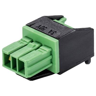 Zielony i czarny złącze 34V z dwoma przyłączami, stosowane do połączeń elektrycznych. Główną funkcją jest przesyłanie prądu elektrycznego.
