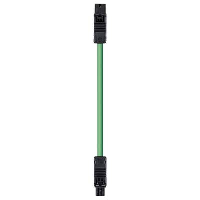 Zielony kabel z czarnymi wtykami na obu końcach.