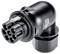 Czarny, okrągły wtyk z wieloma stykami. Nadaje się do połączeń elektrycznych w zastosowaniach motoryzacyjnych.