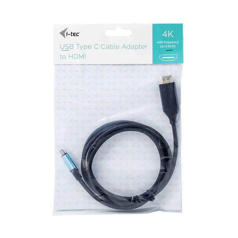 Adapter USB Typ-C do HDMI w opakowaniu z napisem: "4K z częstotliwością do 60 Hz"