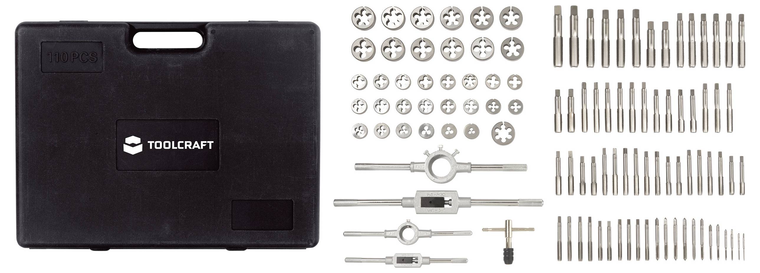 Набір плашок та мітчиків TOOLCRAFT TO-9913164, 1 комплект