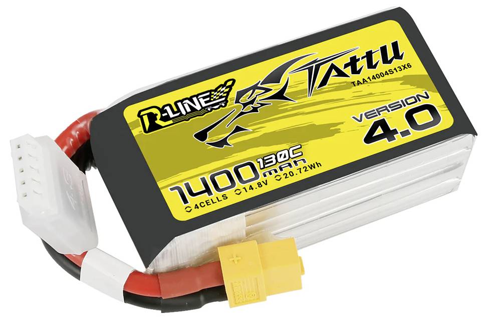 Акумулятор (LiPo) 14.8 V 1400 mAh 130 C Tattu Blok XT60