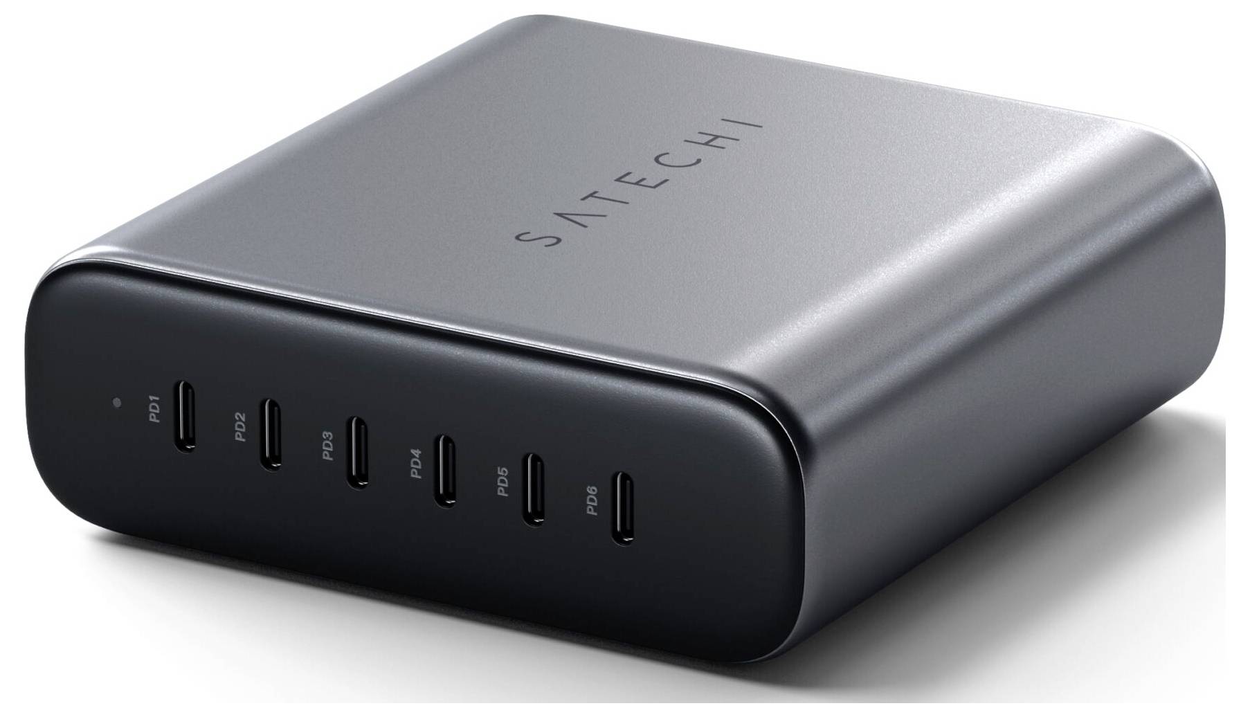 Зарядний пристрій Satechi ST-C200GM-EU USB 200 Вт 6x USB-C® USB PD 3.1 сірий