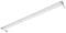 Biały, długi metalowy element nośny z elementami mocującymi na obu końcach, prawdopodobnie przeznaczony do podtrzymywania regałów lub struktur.
