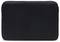 Czarna, minimalistyczna osłona na laptopa z zamkiem błyskawicznym, pozbawiona widocznych elementów ozdobnych.