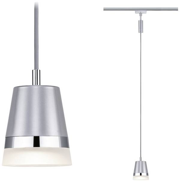 Lampa do systemu szynowego, wysokonapięciowego, Lampa sufitowa, podwieszana Paulmann Cone 95628 GU10 10 W   chrom (matowy)