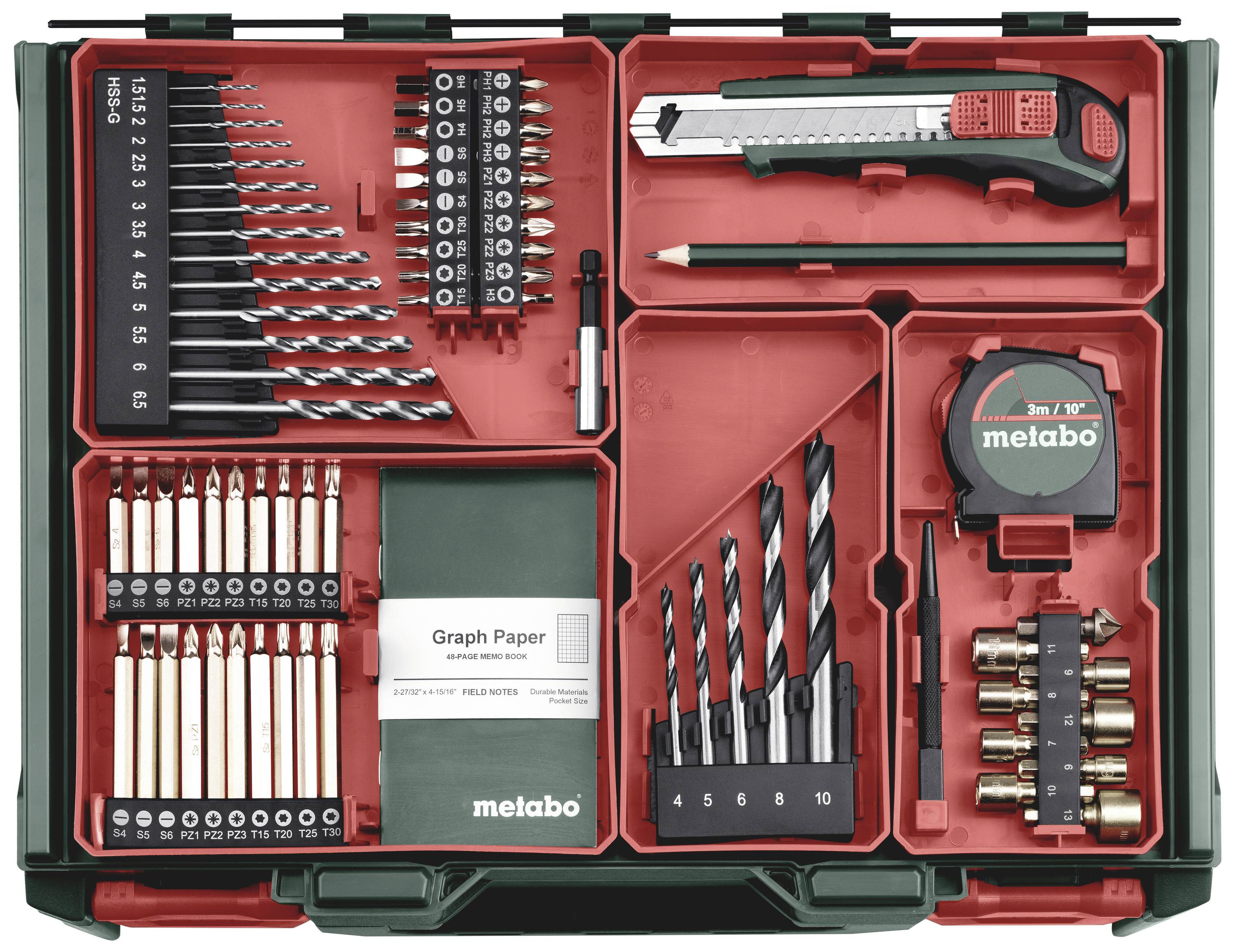 Акумуляторний дриль-шуруповерт Metabo BS 18 Quick Set 602217710, 18 В 2 Аг, безщітковий, з 2 акумуляторами, з кейсом, із зарядним 