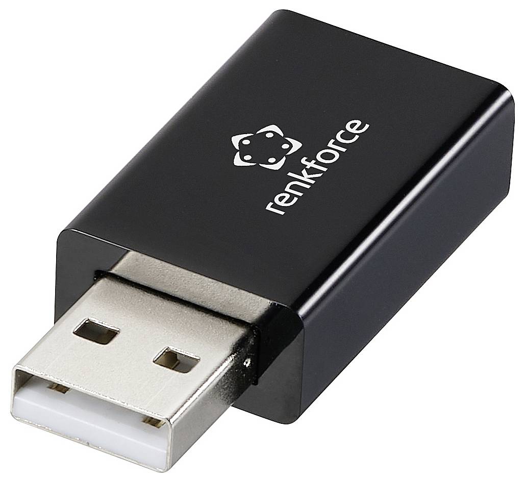 Адаптер Renkforce USB Data Lock [1x USB Type-A чоловічий роз'єм - 1x USB Type-A гніздо] RF-6615902