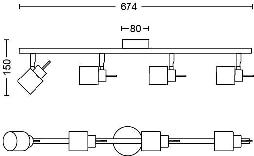 Стельовий прожектор Philips Meranti 8719514465350 230 V GU10
