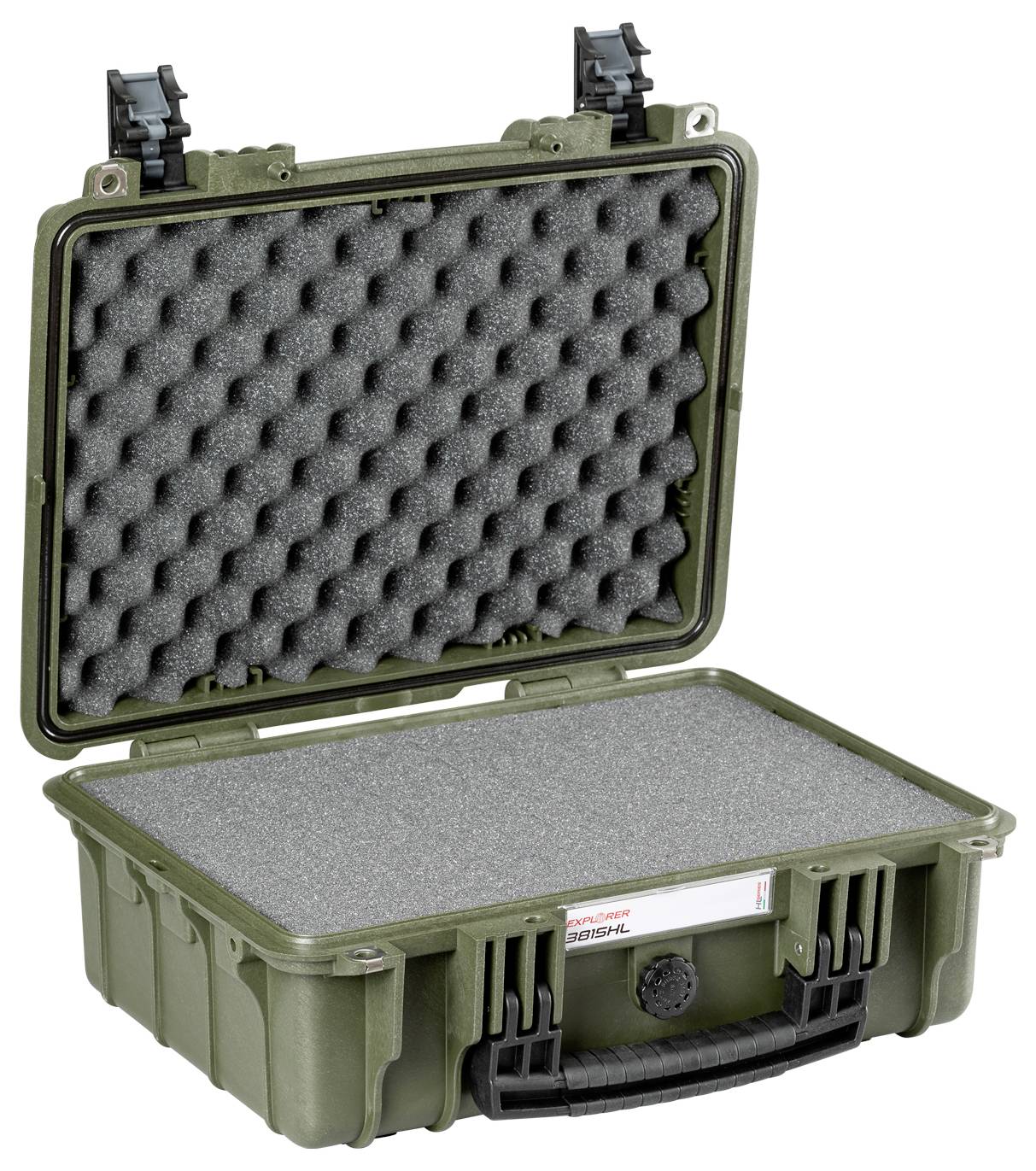 Валіза Explorer Cases для активного відпочинку 3815HL.G зелена з пінопластом pick & pluck (Ш x В x Г) 38 x 27 x 16 см оливково-зел