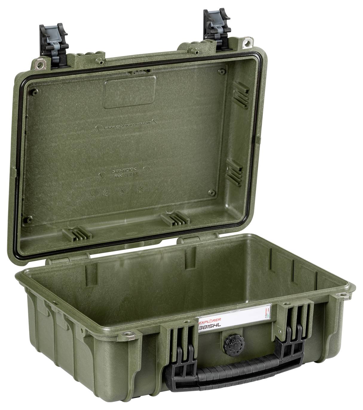 Валіза Explorer Cases для активного відпочинку 3815HL.G зелена з пінопластом pick & pluck (Ш x В x Г) 38 x 27 x 16 см оливково-зел