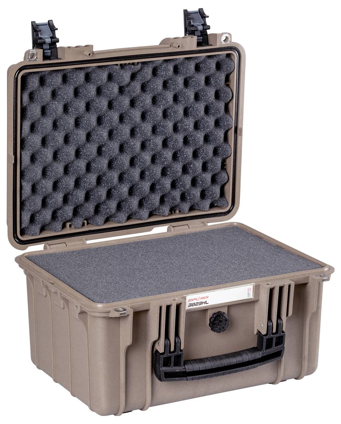Чемодан Explorer Cases Outdoor 3823HL.D пустынного цвета с пенопластом Pick & Pluck (Ш x В x Г) 38 x 27 x 23 см кремовый 3823HL.D