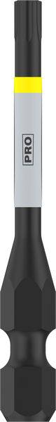 Czarny i szary bit z żółtą opaską, oznaczony napisem 'PRO', prawdopodobnie przeznaczony do wkrętarki lub wiertarki.