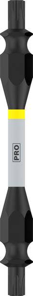 Czarny i szary marker z napisem 'PRO' pośrodku i żółtym oznaczeniem na środku.