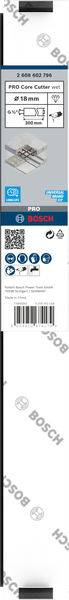 Opakowanie brzeszczotu Bosch do metalu, 300 mm długości, 18 zębów na cal. Zawiera informacje o produkcie i kod kreskowy.