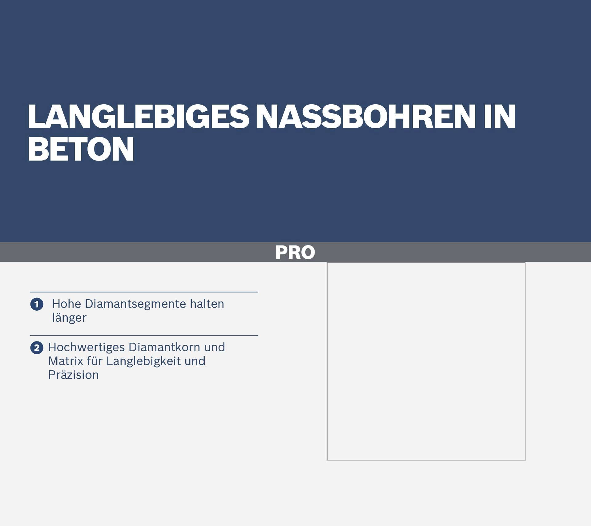 Trwałe wiercenie na mokro w betonie. Zalety: Wysokie segmenty diamentowe zapewniają dłuższą żywotność oraz Wysokiej jakości ziarno diamentowe dla trwałości i precyzji.