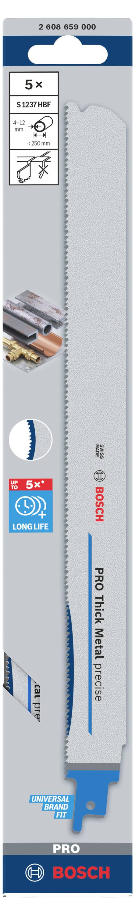 Пильные полотна для сабельной пилы Bosch Accessories 2608659000, 5 шт.
