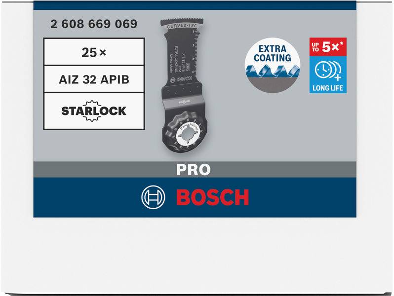 Nakładka Bosch Starlock Pro, numer artykułu 2 608 669 069, 25x AIZ 32 APIB o zwiększonej trwałości z dodatkową powłoką.