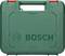 Zielony plastikowy kufer z logo Bosch, przeznaczony do bezpiecznego przechowywania i transportu narzędzi.