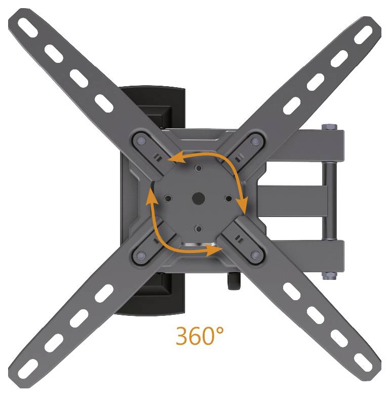 Obraz uchwytu ściennego do telewizora umożliwiającego pełny obrót ekranu o 360 stopni.