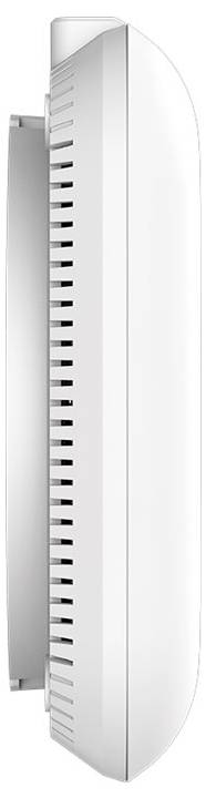 Widok z boku białego, nowoczesnego monitora komputerowego o czystych liniach i otworach wentylacyjnych wzdłuż krawędzi.