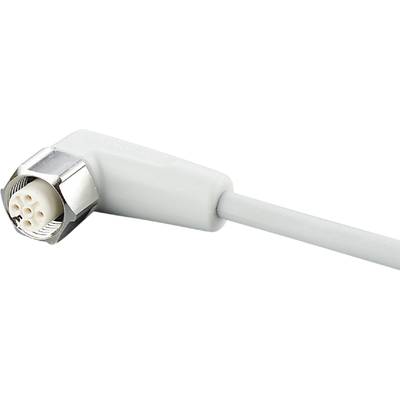 Białowy kabel USB z prostokątnym złączem, częściowo widoczny w kadrze, na białym tle.