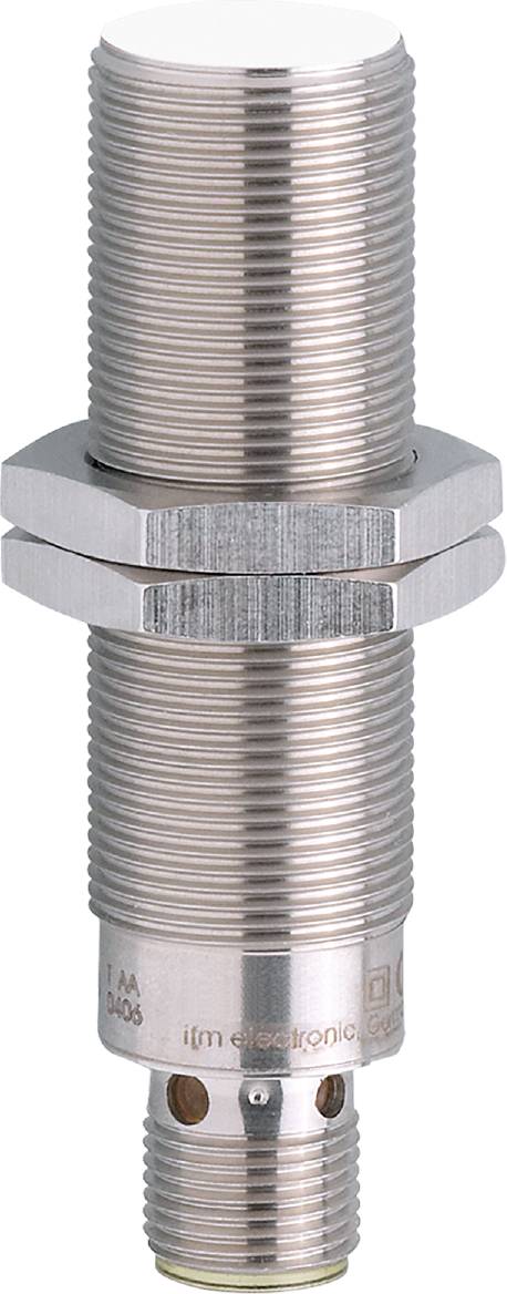 Czujnik metalowy z gwintem, odpowiedni do zastosowań przemysłowych. Solidna konstrukcja zapewniająca precyzyjne pomiary i długotrwałość.