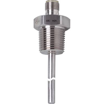 Metalowy cylinder z wieloma żebrami, przymocowany do cienkiego pręta.