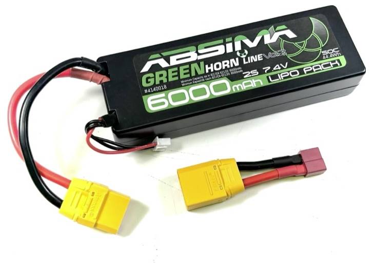 Акумуляторний блок (LiPo) 7,4 В 6000 мАг 50 C Absima Stick XT90