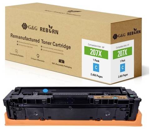 Замінний тонер G&G HP 207X Cyan 2450 сторінок Reborn remanufactured 21286