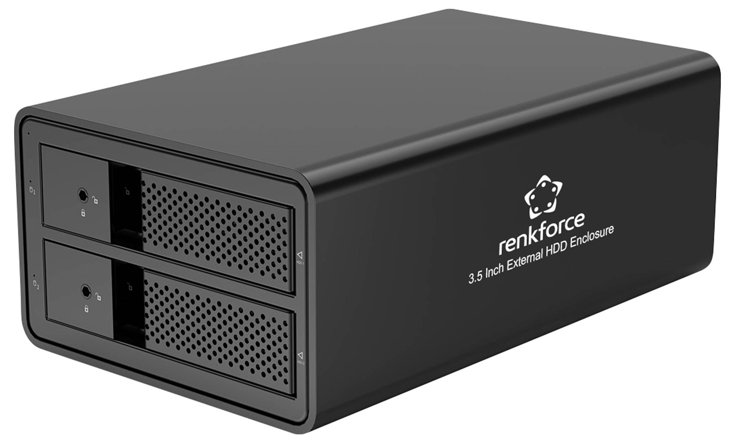 Корпус для жорсткого диска Renkforce RF-6647596 3,5 дюйма (8,9 см), 2 відсіки, USB 3.0