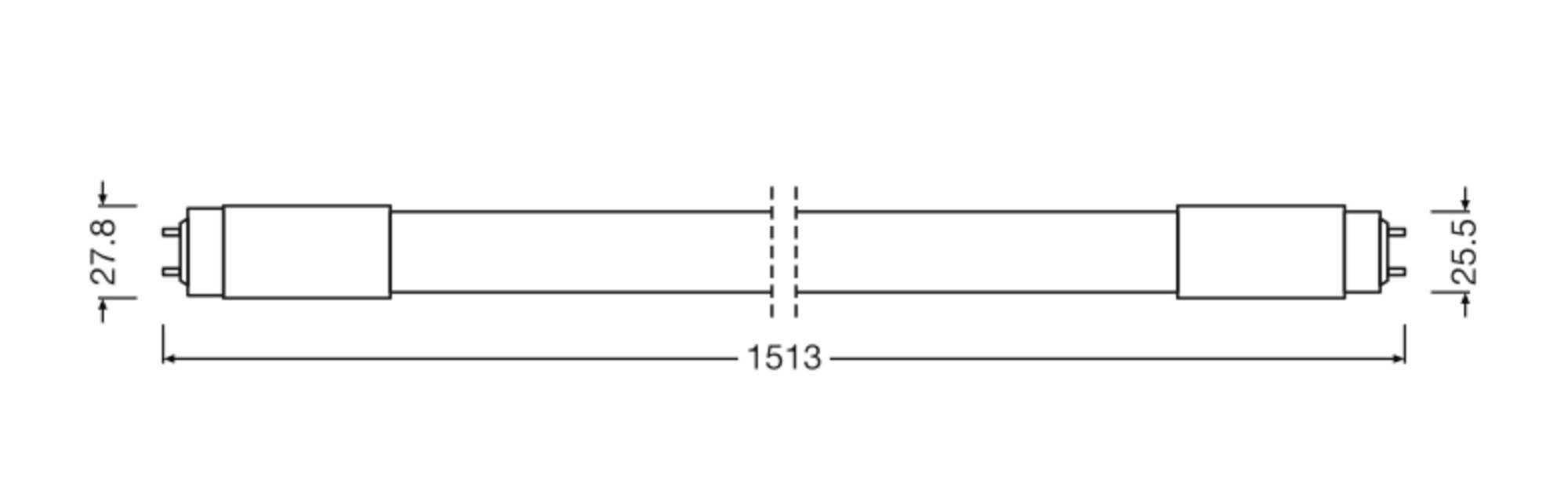 LEDVANCE 4099854025990 Світлодіодна трубка G13 20 Вт = 58 Вт біла