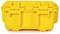 Żółty, wytrzymały futerał ochronny z wzmocnionymi narożnikami i zatrzaskami. Odpowiedni do bezpiecznego transportu delikatnych urządzeń.