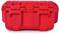 Czerwona walizka ochronna o wytrzymałej konstrukcji, idealna do bezpiecznego transportu i ochrony delikatnego sprzętu.